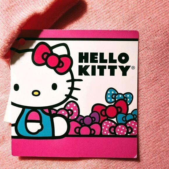 HELLO Kitty Girls Pink Rainbow Lightweight Soft Sweatshirt Gold Accent 12 Mo NWT - Picture 4 of 8